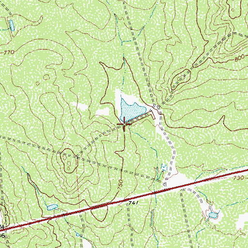 Topographic Map of Kiefer Lake, TX
