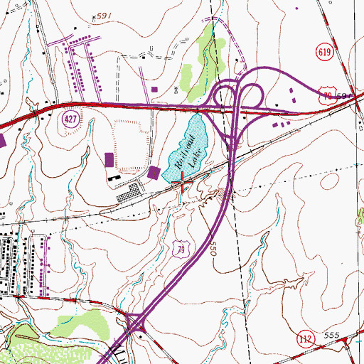 Topographic Map of Allison Lake Dam, TX
