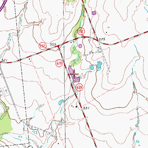 Topographic Map of Bland Lake Dam, TX