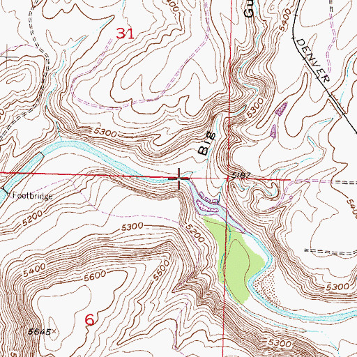 Topographic Map of Big Gulch, CO