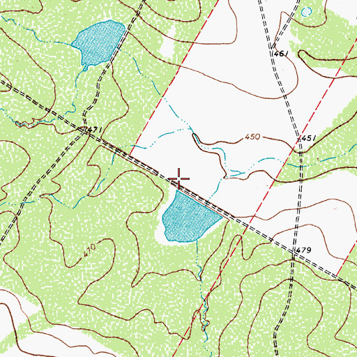Topographic Map of Kone Lake Dam, TX