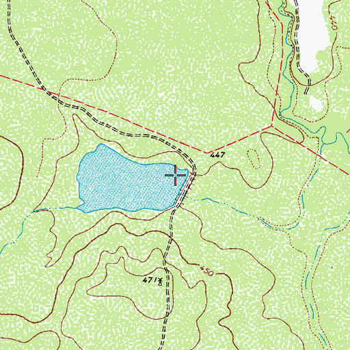 Topographic Map of Chip Briscoe Lake Dam, TX