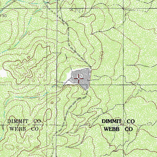 Topographic Map of Dolph Briscoe Lake Number 6 Dam, TX