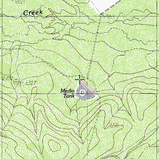 Topographic Map of Dolph Briscoe Lake Number 7 Dam, TX