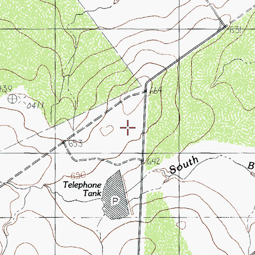 Topographic Map of Gates Lake Dam, TX