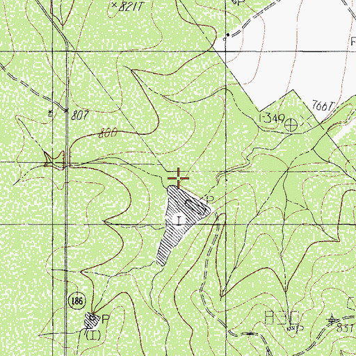 Topographic Map of Dolph Briscoe Lake Number 8 Dam, TX