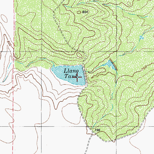 Topographic Map of Dolph Briscoe Lake Number 9, TX
