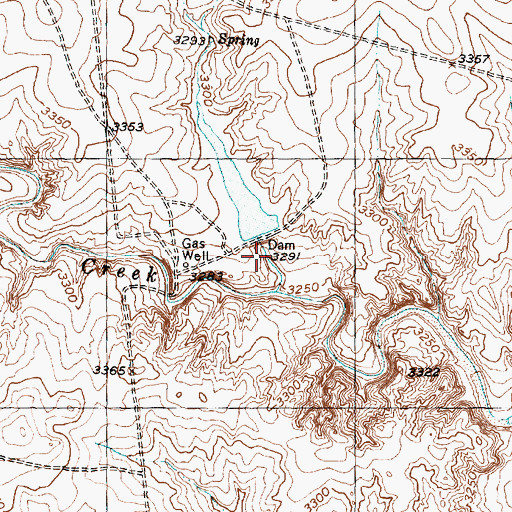 Topographic Map of Thompson Estate Lake Dam, TX