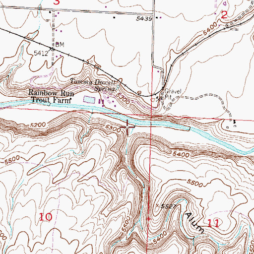 Topographic Map of Alum Gulch, CO