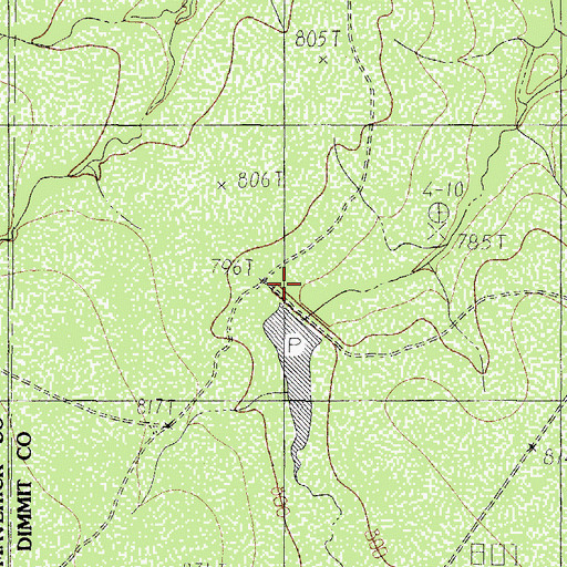 Topographic Map of Farias Lake Number 6 Dam, TX