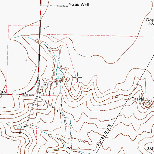 Topographic Map of Steji Lake Dam, TX