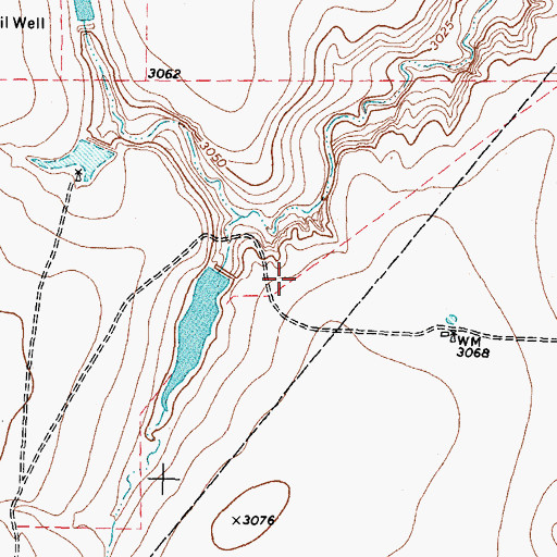 Topographic Map of Venneman Lake Dam, TX