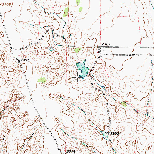 Topographic Map of McIntosh Lake Dam, TX
