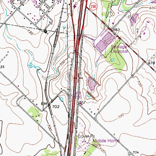 Topographic Map of Alexander Lake Dam, TX