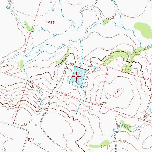 Topographic Map of Zane Lake, TX