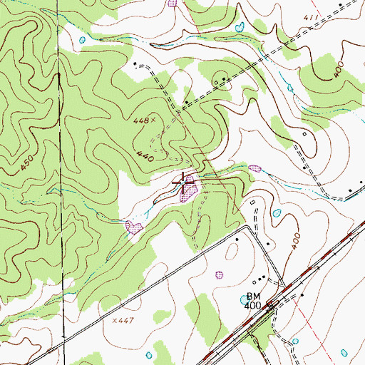 Topographic Map of Green Lake, TX