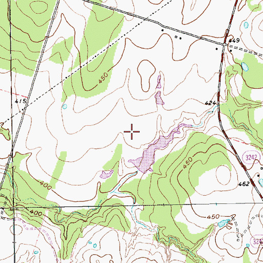 Topographic Map of Armstrong Lake Dam, TX