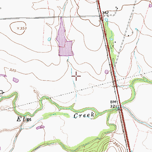 Topographic Map of Knight Lake Dam, TX