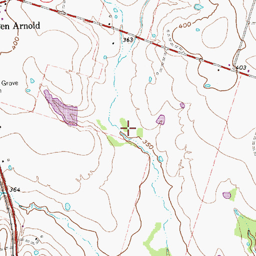 Topographic Map of Cobb Lake Dam, TX