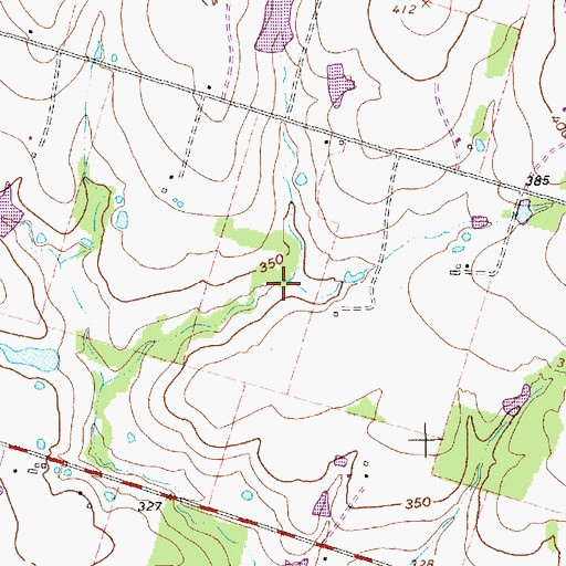 Topographic Map of Hudson Lake, TX
