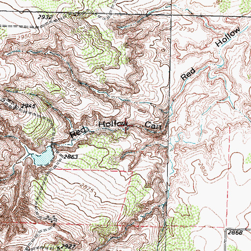 Topographic Map of Sandy Creek Lake, TX