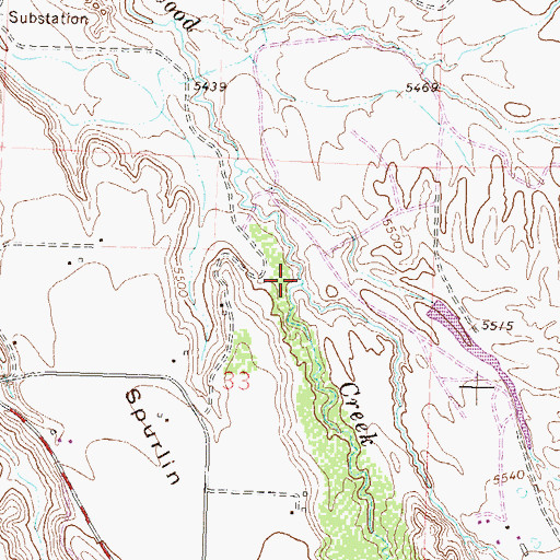 Topographic Map of McDonald Creek, CO