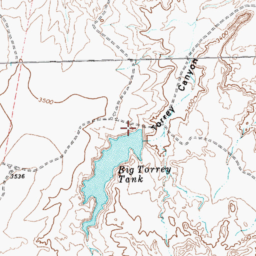 Topographic Map of Big Torra Tank Dam, TX