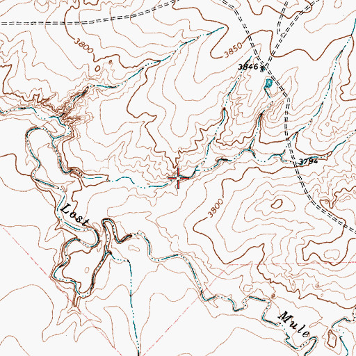 Topographic Map of Curry Lake Dam, TX