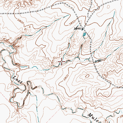 Topographic Map of Curry Lake, TX