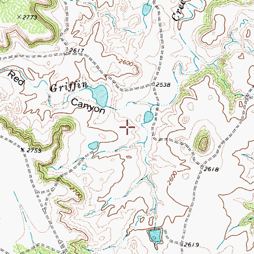 Topographic Map of Parks Lake Dam, TX