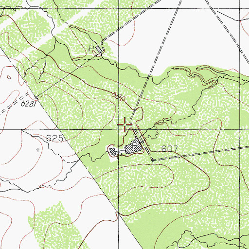 Topographic Map of Stumberg Lake Dam, TX