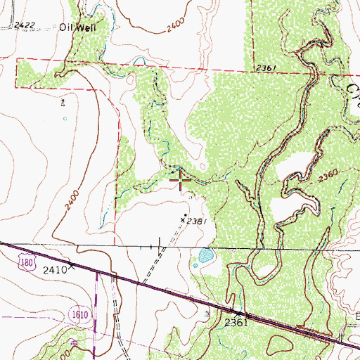 Topographic Map of Holmes Lake Dam, TX