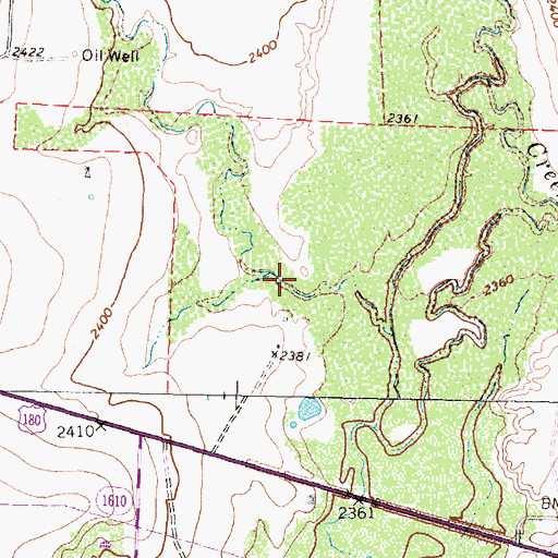 Topographic Map of Holmes Lake, TX