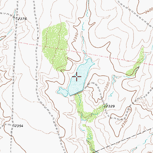 Topographic Map of Everett Lake, TX