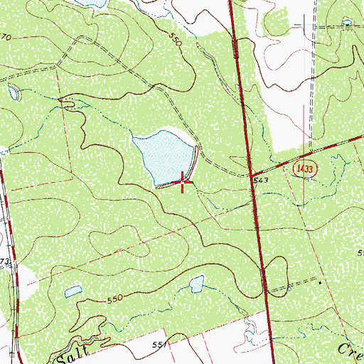 Topographic Map of Allen South Lake Dam, TX