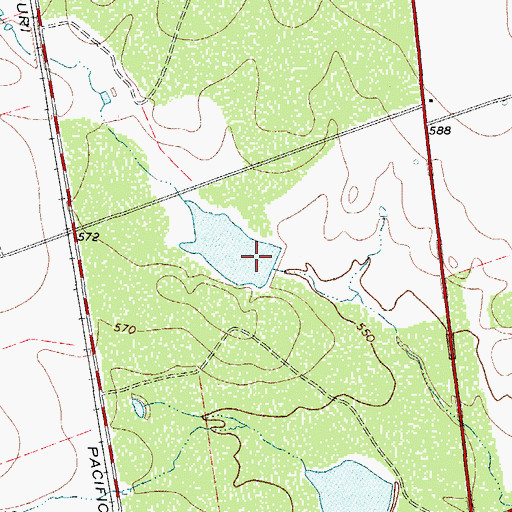 Topographic Map of Allen North Lake Dam, TX