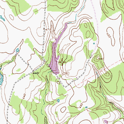 Topographic Map of Texas No Name Number 51 Dam, TX
