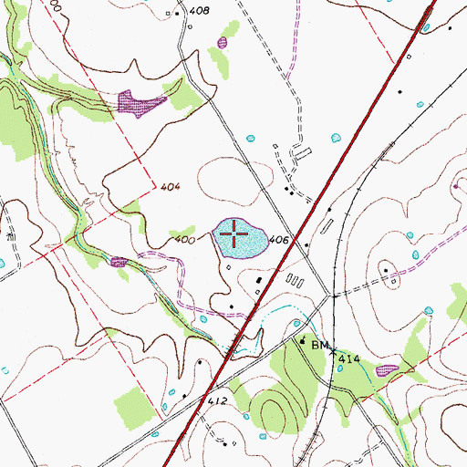 Topographic Map of Casey Lake, TX