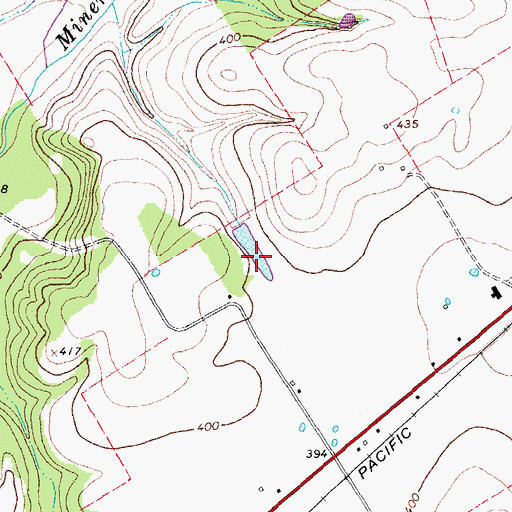 Topographic Map of Martin Lake, TX