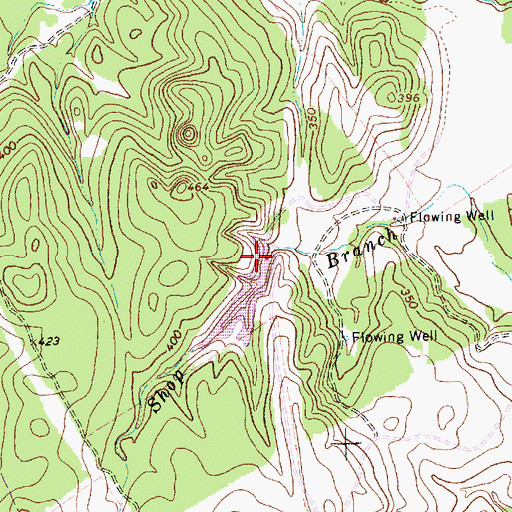 Topographic Map of Wolf Lake Dam, TX