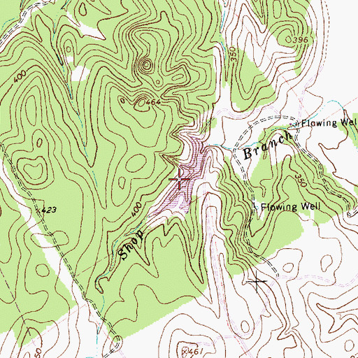 Topographic Map of Wolf Lake, TX