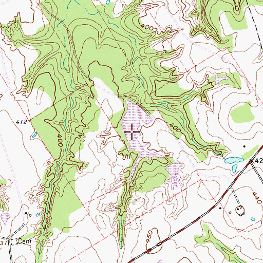 Topographic Map of Lutz Lake, TX