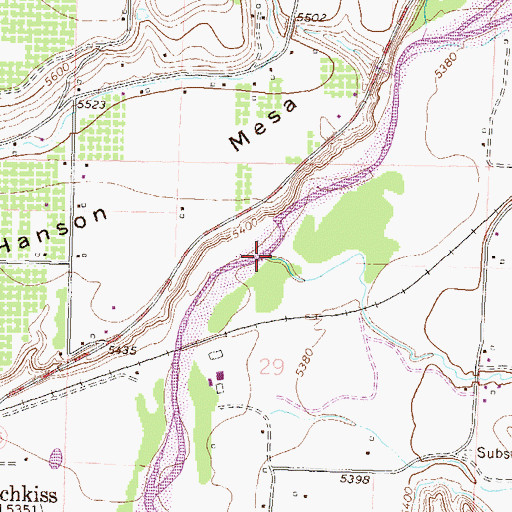 Topographic Map of Cottonwood Creek, CO