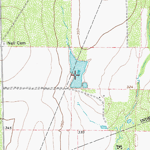 Topographic Map of Arnold Lake, TX
