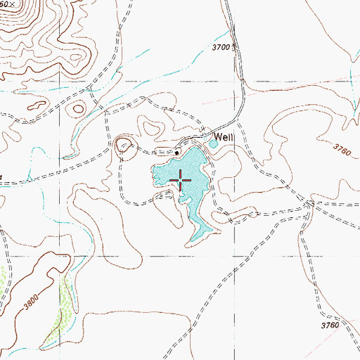 Topographic Map of Fowlkes Ranch Lake, TX