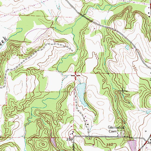 Topographic Map of Owens Lake Dam, TX