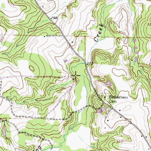 Topographic Map of Dixon Lake, TX