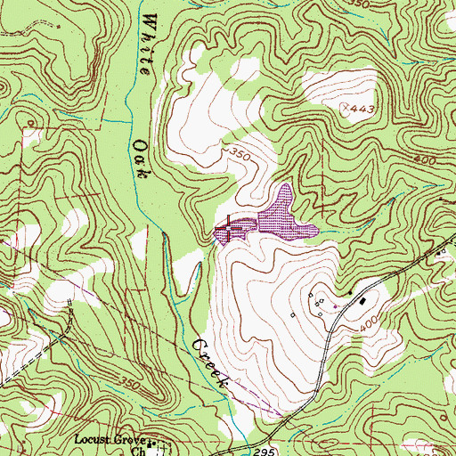 Topographic Map of Renshaw Lake, TX