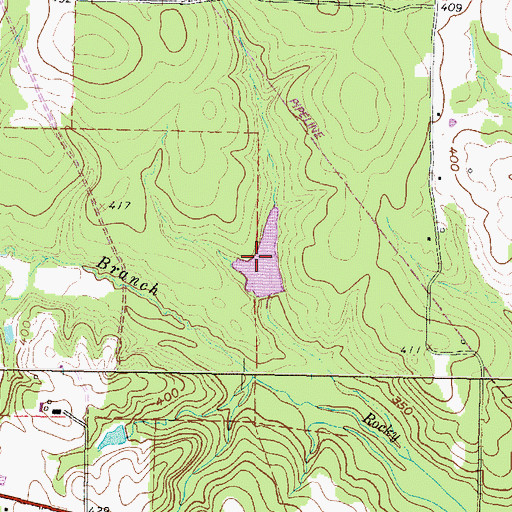 Topographic Map of Henderson Lake, TX