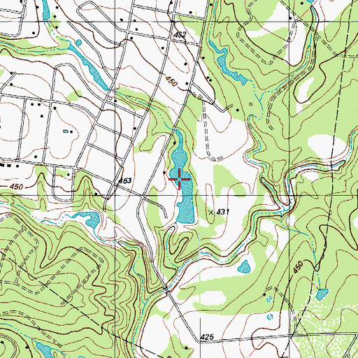 Topographic Map of Tuck Lake, TX